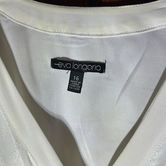 EUC Eva Longoria Off White Handkerchief Midi - Picture 4 of 16